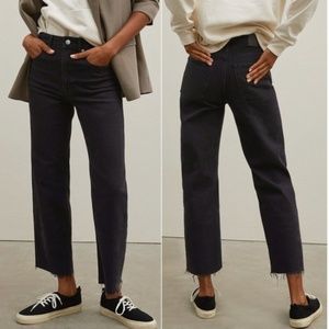 Everlane The Way-High Jean in coal black, size 25